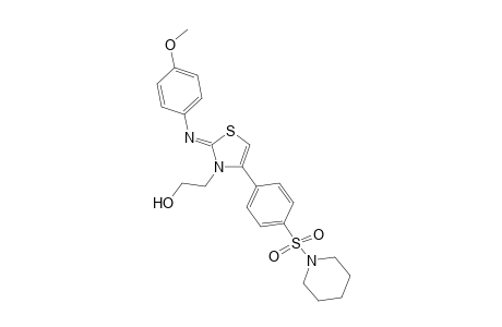 2-(2-[(4-methoxyphenyl)imino]-4-[4-(1-piperidinylsulfonyl)phenyl]-1,3-thiazol-3(2H)-yl)ethanol