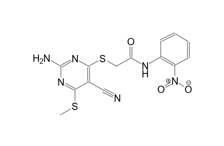 acetamide, 2-[[2-amino-5-cyano-6-(methylthio)-4-pyrimidinyl]thio]-N-(2-nitrophenyl)-