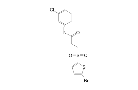 3-[(5-bromo-2-thienyl)sulfonyl]-N-(3-chlorophenyl)propanamide