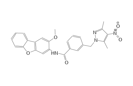 3-[(3,5-dimethyl-4-nitro-1H-pyrazol-1-yl)methyl]-N-(2-methoxydibenzo[b,d]furan-3-yl)benzamide
