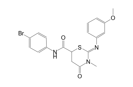 (2Z)-N-(4-bromophenyl)-2-[(3-methoxyphenyl)imino]-3-methyl-4-oxotetrahydro-2H-1,3-thiazine-6-carboxamide