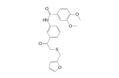 Benzamide, N-[3-[2-[(2-furanylmethyl)thio]acetyl]phenyl]-3,4-dimethoxy-