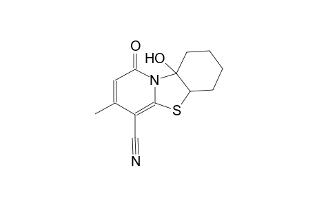 1H-pyrido[2,1-b]benzothiazole-4-carbonitrile, 5a,6,7,8,9,9a-hexahydro-9a-hydroxy-3-methyl-1-oxo-