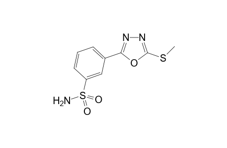 3-(5-(methylthio)-1,3,4-oxadiazol-2-yl)benzenesulfonamide