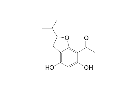 Ethanone, 1-[2,3-dihydro-4,6-dihydroxy-2-(1-methylethenyl)-7-benzofuranyl]-