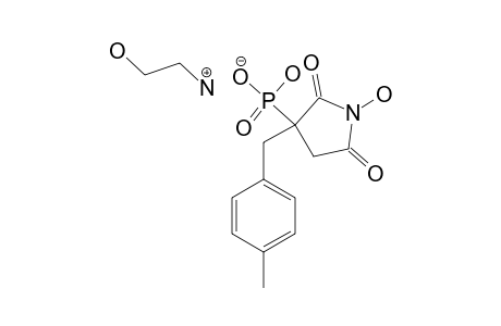 2-HYDROXYETHANAMINIUM-HYDROGEN-[1-HYDROXY-3-(4-METHYLBENZYL)-2,5-DIOXOPYRROLIDIN-3-YL]-PHOSPHONATE