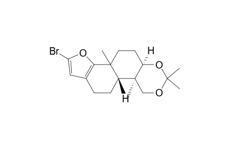 (4a.alpha.,4b.beta.,9a.alpha.,11a.alpha.)-8-bromo-4a,4b,5,6,9b,10,11,11a-octahydro-2,2,4a,9b-tetramethyl-4H-furo[2',3':5,6]naphtho[2,1-d]-1,3-dioxane