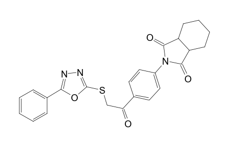 1H-Isoindole-1,3(2H)-dione, hexahydro-2-[4-[2-[(5-phenyl-1,3,4-oxadiazol-2-yl)thio]acetyl]phenyl]-