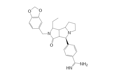 4-[2'-(1'',3''-Benzodioxol-5''-yl)methyl]-1'-ethyl-3'-oxo-perhydropyrrolo[3,4-a]pyrrolizin-4'-yl}benzamidine