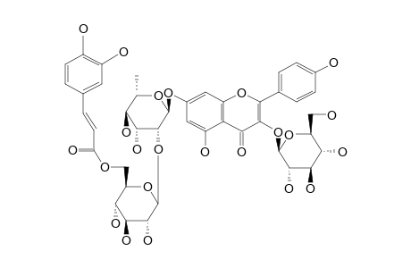 KEAMPFEROL_3-O-BETA-GLUCOPYRANOSIDE-7-O-(6-TRANS-CAFFEOYL)-BETA-GLUCOPYRANOSYL-(1->2)-ALPHA-RHAMNOPYRANOSIDE;CHIISANIN