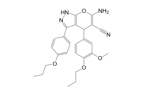 6-amino-4-(3-methoxy-4-propoxyphenyl)-3-(4-propoxyphenyl)-1,4-dihydropyrano[2,3-c]pyrazole-5-carbonitrile