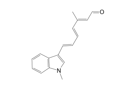 (2E,4E,6E)-3-Methyl-7-(1-methyl-1H-indol-3-yl)hepta-2,4,6-trienal