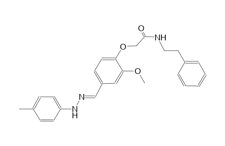 2-(2-methoxy-4-{(E)-[(4-methylphenyl)hydrazono]methyl}phenoxy)-N-(2-phenylethyl)acetamide