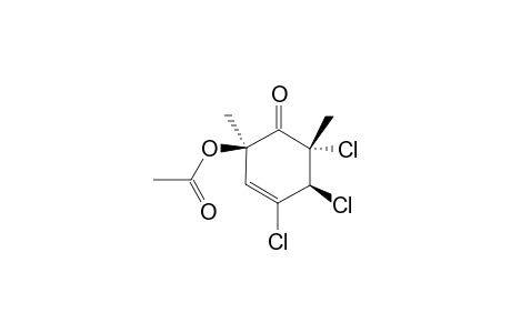 R-2-ACETOXY-4,C-5,T-6-TRICHLORO-2,6-DIMETHYLCYCLOHEX-3-ENONE