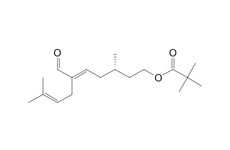 (3S,5E)-(-)-3,9-Dimethyl-6-formyldeca-5,8-dien-1-yl pivalate