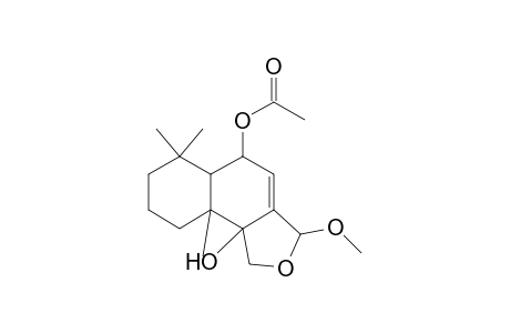 5-Acetoxy-3-methoxy-1,3,5,5a,6,7,8,9,9a,9b-decahydro-9b-hydroxy-6,6,9a-trimethylnaphtho[1,2-c]furan isomer