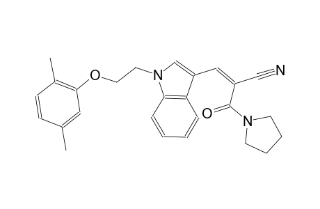 (2Z)-3-{1-[2-(2,5-dimethylphenoxy)ethyl]-1H-indol-3-yl}-2-(1-pyrrolidinylcarbonyl)-2-propenenitrile