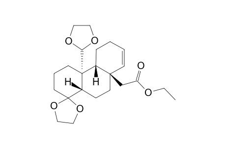 trans-2-(1,3-Dioxolan-2-yl)-tricyclo[8.4.0.0(2,7)]tetradec-11-en-10-acetic acid ethyl ester 6,6-Ethylidene Acetal isomer