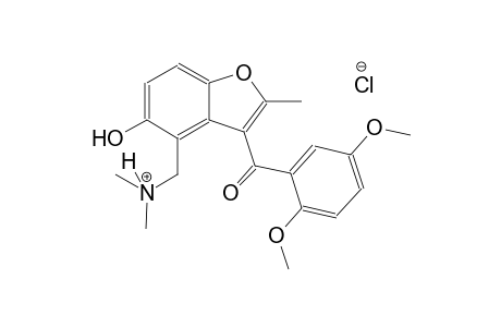 [3-(2,5-dimethoxybenzoyl)-5-hydroxy-2-methyl-1-benzofuran-4-yl]-N,N-dimethylmethanaminium chloride