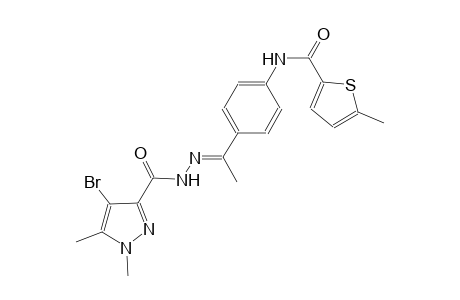 N-(4-{(1E)-N-[(4-bromo-1,5-dimethyl-1H-pyrazol-3-yl)carbonyl]ethanehydrazonoyl}phenyl)-5-methyl-2-thiophenecarboxamide