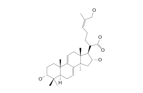 16-ALPHA,27-DIHYDROXYDEHYDROTRAMETENOIC_ACID;(20-ZETA)-3-ALPHA,16-ALPHA,27-TRIHYDROXYLANOSTA-7,9-(11),24-TRIEN-21-OIC_ACID