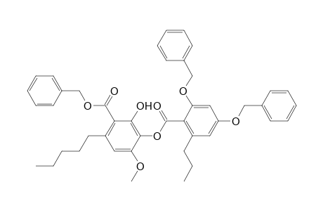 Benzoic acid, 3-[[2,4-bis(phenylmethoxy)-6-propylbenzoyl]oxy]-2-hydroxy-4-methoxy-6-pentyl-, phenylmethyl ester