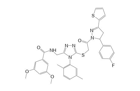 benzamide, N-[[4-(2,5-dimethylphenyl)-5-[[2-[5-(4-fluorophenyl)-4,5-dihydro-3-(2-thienyl)-1H-pyrazol-1-yl]-2-oxoethyl]thio]-4H-1,2,4-triazol-3-yl]methyl]-3,5-dimethoxy-