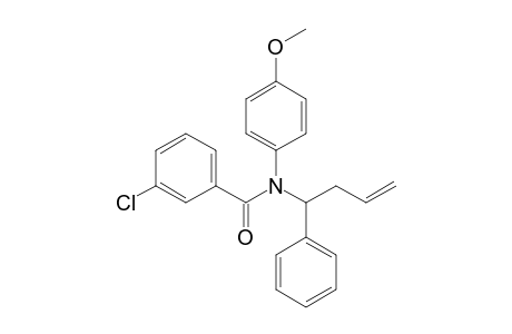 3-Chloro-N-(4-methoxyphenyl)-N-(1-phenylbut-3-enyl)benzamide