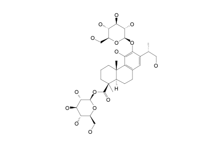 19-O-BETA-D-CARBOXYGLUCOPYRANOSYL-12-O-BETA-D-GLUCOPYRANOSYL-11,16-DIHYDROXYABIETA-8,11,13-TRIENE