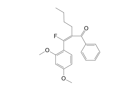 (E)-2-BUTYL-3,3,3-(2,4-DIMETHOXYPHENYL)-3-FLUORO-1-PHENYLPROP-2-EN-1-ONE