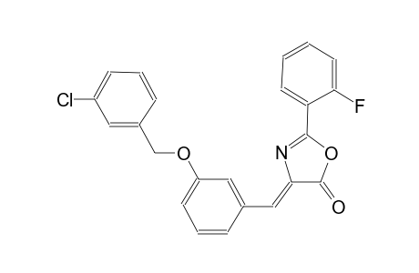 (4Z)-4-{3-[(3-chlorobenzyl)oxy]benzylidene}-2-(2-fluorophenyl)-1,3-oxazol-5(4H)-one