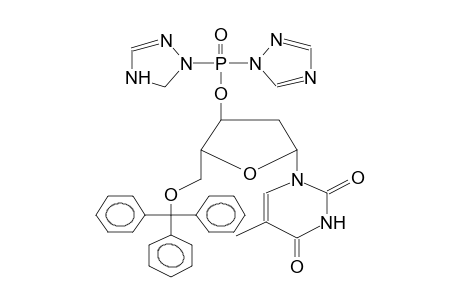 5'-TRITYLDEOXYTHYMIDINE-3'-BIS(1,2,4-TRIAZOLIDO)PHOSPHATE