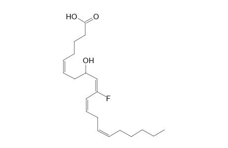 5,9,11,14-Eicosatetraenoic acid, 10-fluoro-8-hydroxy-, (all-Z)-(.+-.)-