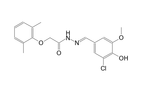 N'-[(E)-(3-chloro-4-hydroxy-5-methoxyphenyl)methylidene]-2-(2,6-dimethylphenoxy)acetohydrazide