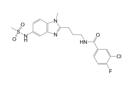benzamide, 3-chloro-4-fluoro-N-[3-[1-methyl-5-[(methylsulfonyl)amino]-1H-benzimidazol-2-yl]propyl]-