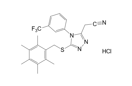 5-[(2,3,4,5,6-pentamethylbenzyl)thio]-4-(alpha,alpha,alpha-trifluoro-m-tolyl)-4H-1,2,4-triazole-3-acetonitrile, monohydrochloride