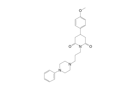 3-(p-methoxyphenyl)-N-[3-(4-phenyl-1-piperazinyl)propyl]glutarimide