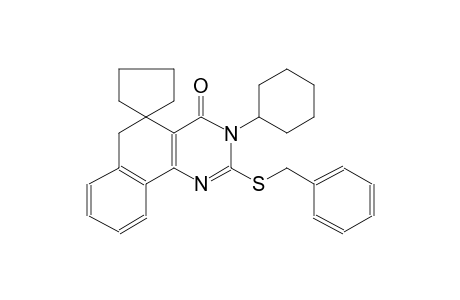 2-(benzylthio)-3-cyclohexyl-3H-spiro[benzo[h]quinazoline-5,1'-cyclopentan]-4(6H)-one