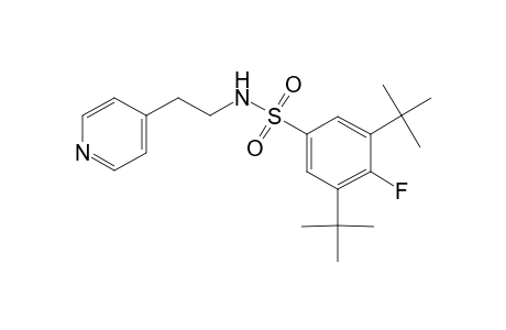 3,5-Ditert-butyl-4-fluoranyl-N-(2-pyridin-4-ylethyl)benzenesulfonamide