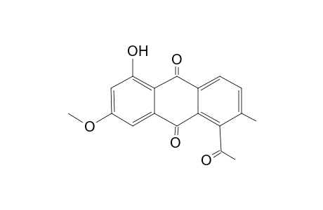 1-acetyl-5-hydroxy-7-methoxy-2-methyl-9,10-anthraquinone