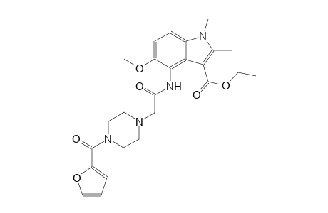 ethyl 4-({[4-(2-furoyl)-1-piperazinyl]acetyl}amino)-5-methoxy-1,2-dimethyl-1H-indole-3-carboxylate