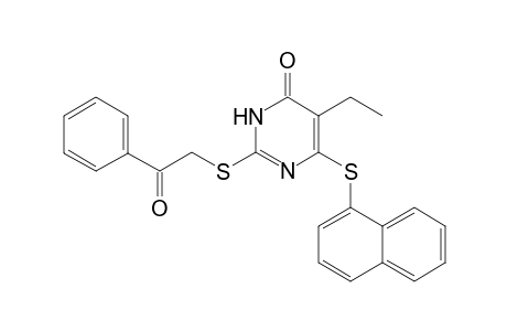 2-[(Phenacylmethyl)thio]-5-ethyl-6.alpha.-naphthylthio pyrimidin-4(3H)-one