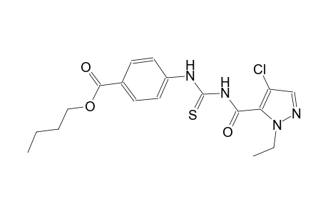 butyl 4-[({[(4-chloro-1-ethyl-1H-pyrazol-5-yl)carbonyl]amino}carbothioyl)amino]benzoate