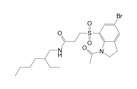 propanamide, 3-[(1-acetyl-5-bromo-2,3-dihydro-1H-indol-7-yl)sulfonyl]-N-(2-ethylhexyl)-