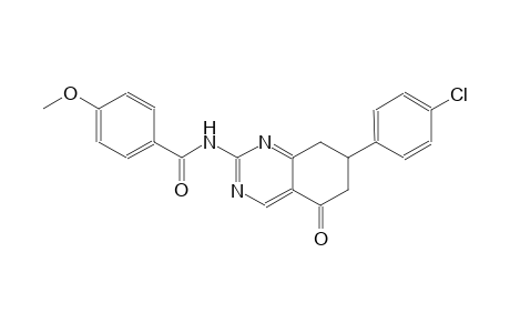 N-[7-(4-chlorophenyl)-5-oxo-5,6,7,8-tetrahydro-2-quinazolinyl]-4-methoxybenzamide