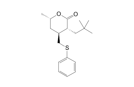 (3.alpha.,4.beta.,6.alpha.)-(+-)-3-[(2,2-Dimethylpropyl)-6-methyl-4[(phenylthio)methyl]tetrahydro-2H-pyran-2-one