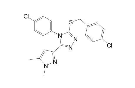 3-[(p-chlorobenzyl)thio]-4-(p-chlorophenyl)-5-(1,5-dimethylpyrazol-3-yl)-4H-1,2,4-triazole