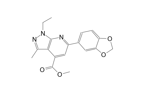1H-pyrazolo[3,4-b]pyridine-4-carboxylic acid, 6-(1,3-benzodioxol-5-yl)-1-ethyl-3-methyl-, methyl ester
