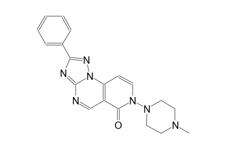 pyrido[3,4-e][1,2,4]triazolo[1,5-a]pyrimidin-6(7H)-one, 7-(4-methyl-1-piperazinyl)-2-phenyl-