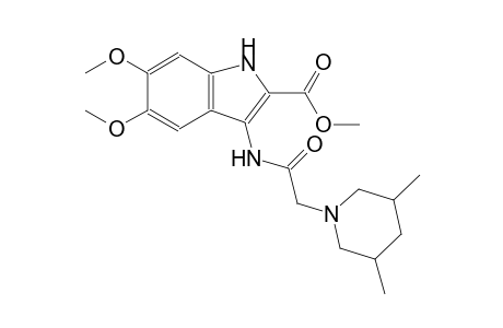 methyl 3-{[(3,5-dimethyl-1-piperidinyl)acetyl]amino}-5,6-dimethoxy-1H-indole-2-carboxylate